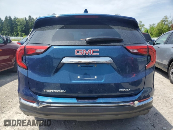 2020 GMC Terrain SLT with VIN 3GKALVEV0LL308813, listed as a Copart auction lot 58926985 with 77,826 mi miles and Salvage title. Bid and sale history available at DreamBid. Image 6.