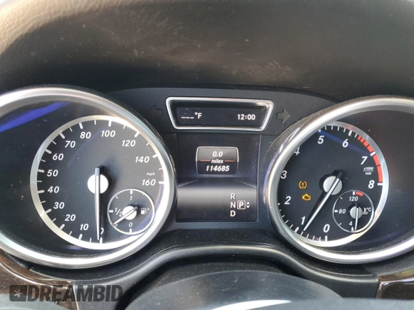 2015 Mercedes-Benz M 350 with VIN 4JGDA5JB1FA517799, listed as a Copart auction lot 53162065 with 114,685 mi miles and Salvage title. Bid and sale history available at DreamBid. Image 9.