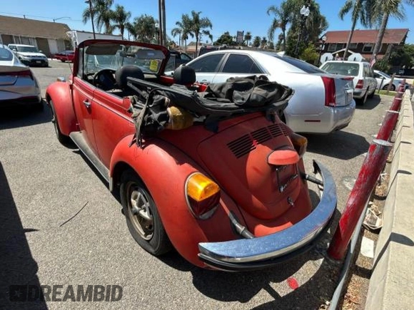 1979 Volkswagen Beetle with VIN 1592001207, listed as a Copart auction lot 69854614 with 1,699 mi miles and Clean Title. Bid and sale history available at DreamBid. Image 3.