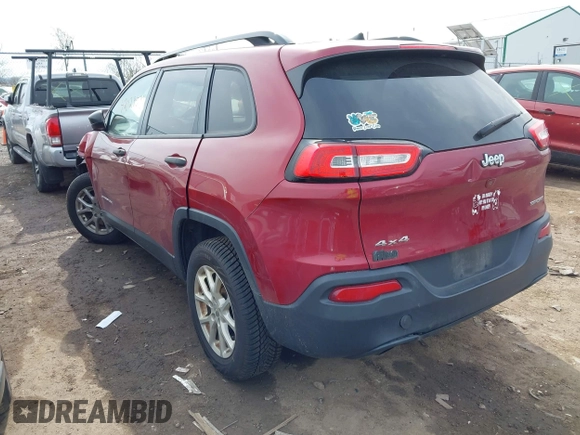 2016 Jeep Cherokee Sport with VIN 1C4PJMAB6GW191398, listed as a IAAI auction lot 42029572 with 214,790 mi miles and . Bid and sale history available at DreamBid. Image 3.