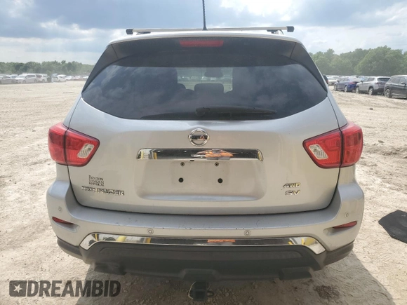 2018 Nissan Pathfinder SV with VIN 5N1DR2MM2JC646684, listed as a Copart auction lot 57104425 with 95,718 mi miles and Salvage title. Bid and sale history available at DreamBid. Image 6.