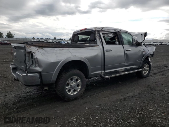 2020 Ram 2500 Laramie with VIN 3C6UR5FL4LG119330, listed as a Copart auction lot 57285555 with 45,832 mi miles and Salvage title. Bid and sale history available at DreamBid. Image 3.