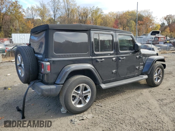 2023 Jeep Wrangler Sahara with VIN 1C4HJXEN9PW512425, listed as a Copart auction lot 78829304 with 34,085 mi miles and Salvage Title. Bid and sale history available at carsss.com. Image 3.