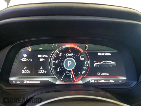 2022 Cadillac CT4-V z VIN 1G6DH5RL5N0115708, wystawiony jako Copart lot #47453785 z przebiegiem 47 152 mil mil oraz Tytuł czysty. Historia ofert i sprzedaży dostępna na DreamBid. Obrazek 9.