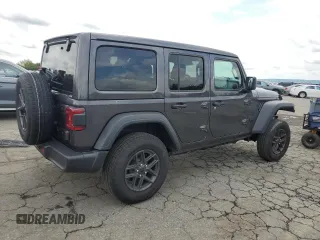 2025 Jeep Wrangler Sport S with VIN 1C4PJXDN0SW521570, listed as a Copart auction lot 60039565 with 3,083 mi miles and Salvage title. Bid and sale history available at DreamBid. Image 3.