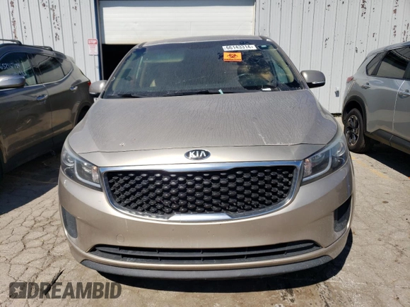 2016 Kia Sedona LX with VIN KNDMB5C16G6182730, listed as a Copart auction lot 66143314 with 126,488 mi miles and Clean Title. Bid and sale history available at carsss.com. Image 5.