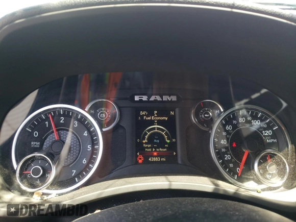 2021 Ram 2500 Tradesman with VIN 3C6TR5CJ5MG542885, listed as a Copart auction lot 57814205 with 43,883 mi miles and Salvage title. Bid and sale history available at DreamBid. Image 9.