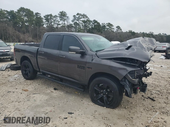 2018 Ram 1500 Night with VIN 1C6RR7MT4JS109407, listed as a Copart auction lot 46451705 with 165,377 mi miles and Salvage Title. Bid and sale history available at carsss.com. Image 4.