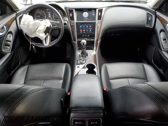 2019 Infiniti Q50 3.0t LUXE with VIN JN1EV7AR5KM554095, listed as a Copart auction lot 50028605 with 82,599 mi miles and Salvage Title. Bid and sale history available at carsss.com. Image 8.