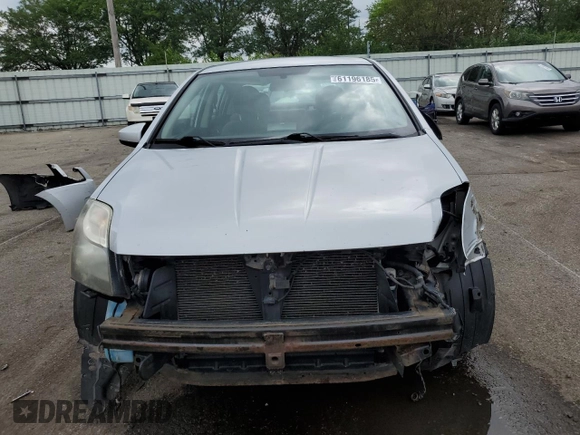 2012 Nissan Sentra S with VIN 3N1AB6AP4CL721400, listed as a Copart auction lot 61196185 with 129,776 mi miles and Salvage title. Bid and sale history available at DreamBid. Image 5.