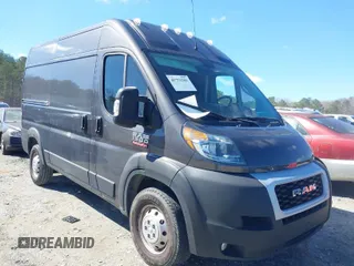 2021 Ram ProMaster Cargo with VIN 3C6LRVBG8ME521322, listed as a IAAI auction lot 41731201 with 52,823 mi miles. Bid and sale history available at carsss.com. Image 1.