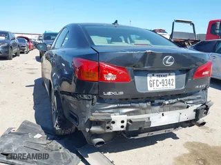 2008 Lexus IS 250 with VIN JTHBK262282082738, listed as a IAAI auction lot 41983732 with 1 mi miles. Bid and sale history available at carsss.com. Image 3.