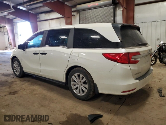2018 Honda Odyssey LX with VIN 5FNRL6H26JB026483, listed as a Copart auction lot 43139325 with 45,364 mi miles and Clean Title. Bid and sale history available at carsss.com. Image 2.
