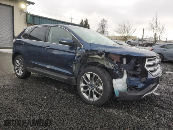 2017 Ford Edge Titanium with VIN 2FMPK4K93HBB38116, listed as a Copart auction lot 45160125 with 64,491 mi miles and Salvage Title. Bid and sale history available at carsss.com. Image 4.