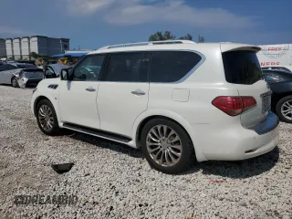 2015 Infiniti QX80 z VIN JN8AZ2NE9F9080904, wystawiony jako Copart lot #58496575 z przebiegiem 87 240 mil mil oraz Czysty tytuł • Clean title. Historia ofert i sprzedaży dostępna na DreamBid. Obrazek 2.