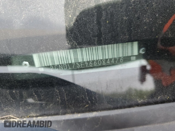 2006 Chevrolet Equinox LT z VIN 2CNDL73F966084476, wystawiony jako Copart lot #53633755 z przebiegiem Nie podano mil oraz Szkoda całkowita • Salvage title. Historia ofert i sprzedaży dostępna na DreamBid. Obrazek 13.