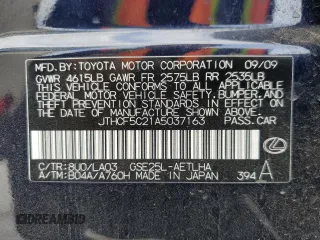 2010 Lexus IS 250 with VIN JTHCF5C21A5037163, listed as a Copart auction lot 49868475 with 156,733 mi miles and Salvage Title. Bid and sale history available at carsss.com. Image 14.