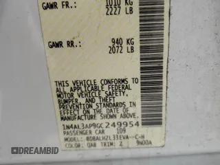 2016 Nissan Altima SR with VIN 1N4AL3AP9GC249954, listed as a Copart auction lot 56329955 with 107,622 mi miles and Salvage title. Bid and sale history available at DreamBid. Image 12.