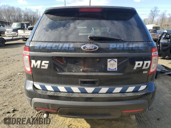 2013 Ford Utility Police Interceptor with VIN 1FM5K8ARXDGC40872, listed as a Copart auction lot 47389765 with 156,083 mi miles and Salvage Title. Bid and sale history available at carsss.com. Image 6.