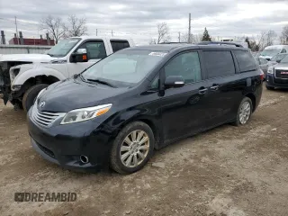 2015 Toyota Sienna Ltd with VIN 5TDDK3DC1FS126553, listed as a Copart auction lot 49684425 with 160,352 mi miles and Clean Title. Bid and sale history available at carsss.com. Image 1.