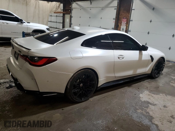 2022 BMW M4 Competition xDrive with VIN WBS43AZ00NCK57076, listed as a Copart auction lot 82327573 with 11,497 mi miles. Bid and sale history available at carsss.com. Image 3.