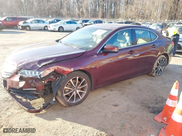 2016 Acura TLX V6 with VIN 19UUB2F32GA011435, listed as a IAAI auction lot 41310533 with 129,819 mi miles. Bid and sale history available at carsss.com. Image 2.