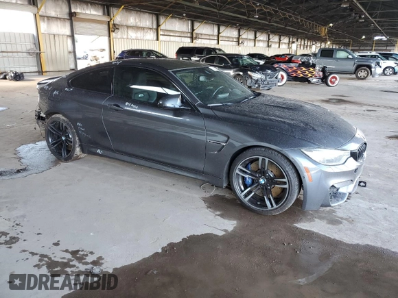 2015 BMW M4 with VIN WBS3R9C54FK335119, listed as a Copart auction lot 42120434 with 57,384 mi miles. Bid and sale history available at carsss.com. Image 4.