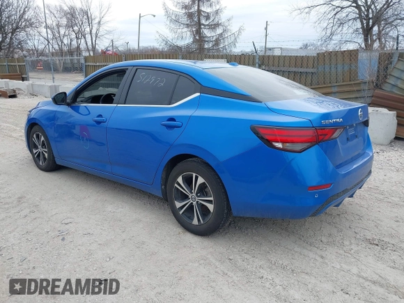 2021 Nissan Sentra SV with VIN 3N1AB8CV3MY235916, listed as a IAAI auction lot 41511614 with 73,079 mi miles and . Bid and sale history available at DreamBid. Image 3.