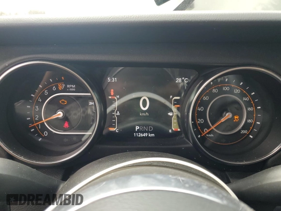 2021 Jeep Wrangler Unlimited Sahara with VIN 1C4HJXEG2MW823594, listed as a Copart auction lot 50330355 with 112,649 mi miles and Clean title. Bid and sale history available at DreamBid. Image 9.