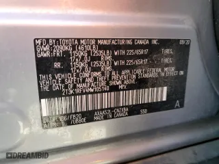 2021 Toyota RAV4 LE with VIN 2T3K1RFV4MW105140, listed as a Copart auction lot 48544065 with 31,216 mi miles and Salvage Title. Bid and sale history available at carsss.com. Image 13.