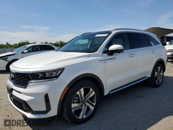 2023 Kia Sorento SX Prestige with VIN KNDRMDLH7P5186833, listed as a Copart auction lot 52779195 with 17,616 mi miles and Salvage title. Bid and sale history available at DreamBid. Image 1.