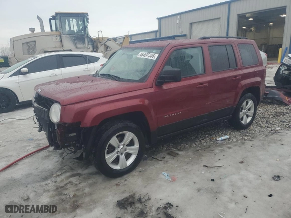 2012 Jeep Patriot Sport with VIN 1C4NJRBB7CD564246, listed as a Copart auction lot 46407305 with 122,556 mi miles and Clean Title. Bid and sale history available at carsss.com. Image 1.