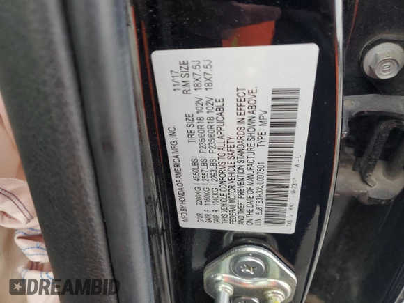 2018 Acura RDX with VIN 5J8TB3H3XJL007501, listed as a Copart auction lot 56664675 with 156,206 mi miles and Salvage title. Bid and sale history available at DreamBid. Image 13.