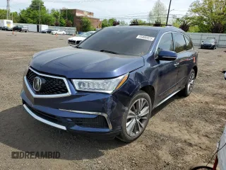 2017 Acura MDX Technology z VIN 5FRYD4H57HB020434, wystawiony jako Copart lot #55806925 z przebiegiem Nie podano mil oraz Szkoda całkowita • Salvage title. Historia ofert i sprzedaży dostępna na DreamBid. Obrazek 1.