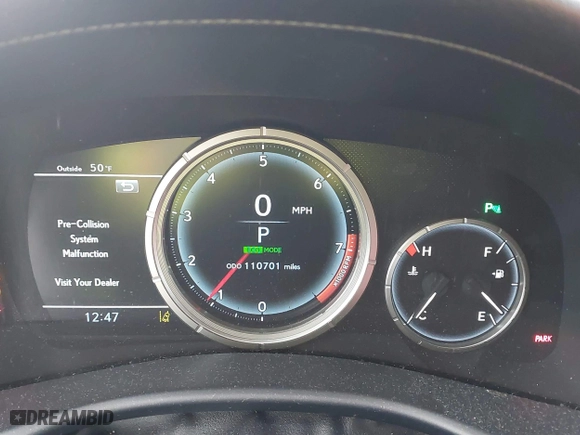 2017 Lexus GS with VIN JTHCZ1BL5HA006574, listed as a IAAI auction lot 41127414 with 110,701 mi miles. Bid and sale history available at carsss.com. Image 7.