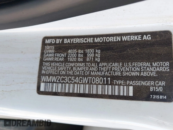 2016 MINI Countryman S with VIN WMWZC3C54GWT08011, listed as a IAAI auction lot 42274242 with 99,183 mi miles and . Bid and sale history available at DreamBid. Image 9.