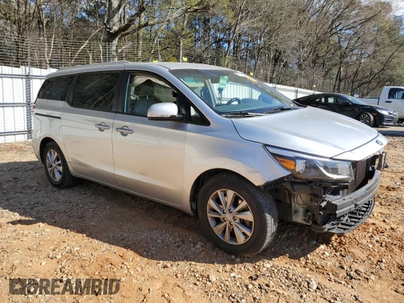 2017 Kia Sedona LX with VIN KNDMB5C11H6240857, listed as a Copart auction lot 50376625 with 218,161 mi miles and Salvage Title. Bid and sale history available at DreamBid. Image 4.