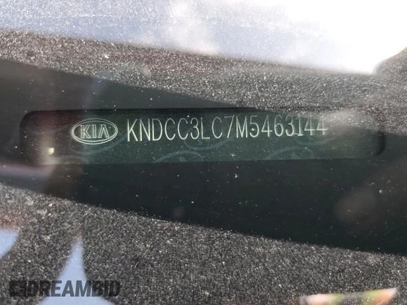 2021 Kia Niro Touring with VIN KNDCC3LC7M5463144, listed as a Copart auction lot 80680704 with 53,290 mi miles and Non Repairable. Bid and sale history available at carsss.com. Image 12.