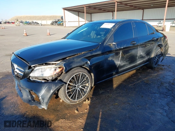 2020 Mercedes-Benz C 300 with VIN W1KWF8DB4LR594133, listed as a IAAI auction lot 41018736 with 43,437 mi miles and . Bid and sale history available at carsss.com. Image 18.