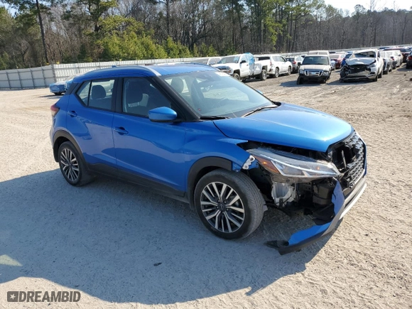 2023 Nissan Kicks SV with VIN 3N1CP5CV9PL547426, listed as a Copart auction lot 46788985 with 43,338 mi miles and Salvage Title. Bid and sale history available at carsss.com. Image 4.