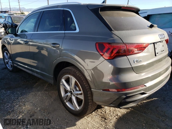 2022 Audi Q3 S line Premium with VIN WA1DECF37N1108973, listed as a Copart auction lot 40687123 with 5,573 mi miles. Bid and sale history available at carsss.com. Image 2.