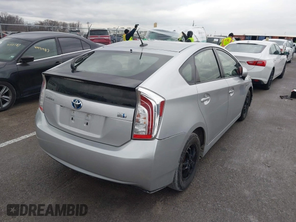 2013 Toyota Prius One with VIN JTDKN3DU6D5694369, listed as a IAAI auction lot 41486868 with 181,403 mi miles. Bid and sale history available at carsss.com. Image 4.