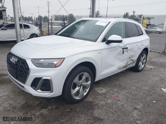 2023 Audi Q5 S line Premium Plus with VIN WA1EAAFY7P2197893, listed as a IAAI auction lot 41493560 with 13,853 mi miles. Bid and sale history available at carsss.com. Image 2.