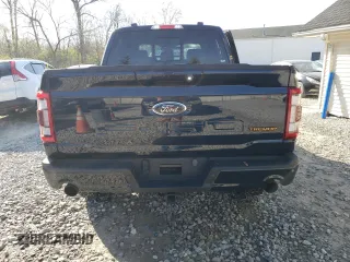 2023 Ford F-150 XL with VIN 1FTEW1E8XPFD11743, listed as a Copart auction lot 54319555 with 16,306 mi miles and Salvage Title. Bid and sale history available at carsss.com. Image 6.