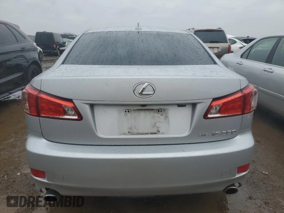 2011 Lexus IS 350 with VIN JTHCE5C22B5001387, listed as a Copart auction lot 43268425 with 147,066 mi miles and Salvage title. Bid and sale history available at DreamBid. Image 6.