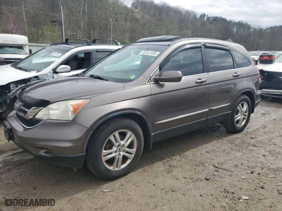 2010 Honda CR-V EX-L with VIN 5J6RE4H79AL071029, listed as a Copart auction lot 50167495 with 121,470 mi miles and Salvage Title. Bid and sale history available at carsss.com. Image 1.
