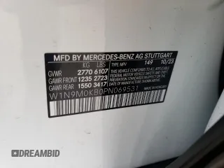 2023 Mercedes-Benz EQB 300 z VIN W1N9M0KB0PN069531, wystawiony jako Copart lot #51588734 z przebiegiem 4 418 mil mil oraz . Historia ofert i sprzedaży dostępna na DreamBid. Obrazek 15.