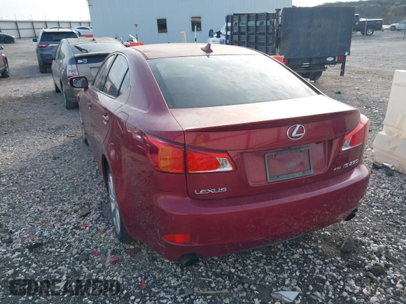 2009 Lexus IS with VIN JTHCK262492032459, listed as a IAAI auction lot 41883677 with 187,740 mi miles. Bid and sale history available at carsss.com. Image 3.