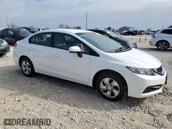 2014 Honda Civic Sedan LX with VIN 19XFB2F51EE274373, listed as a Copart auction lot 45247455 with 84,443 mi miles and Salvage Title. Bid and sale history available at carsss.com. Image 4.