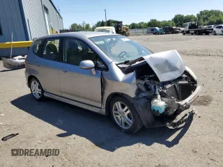 2007 Honda Fit Sport with VIN JHMGD38677S054938, listed as a Copart auction lot 63080704 with 155,754 mi miles and Salvage Title. Bid and sale history available at carsss.com. Image 4.